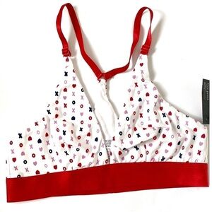 Free Press Valentine’s Day heart print bralette NWT
